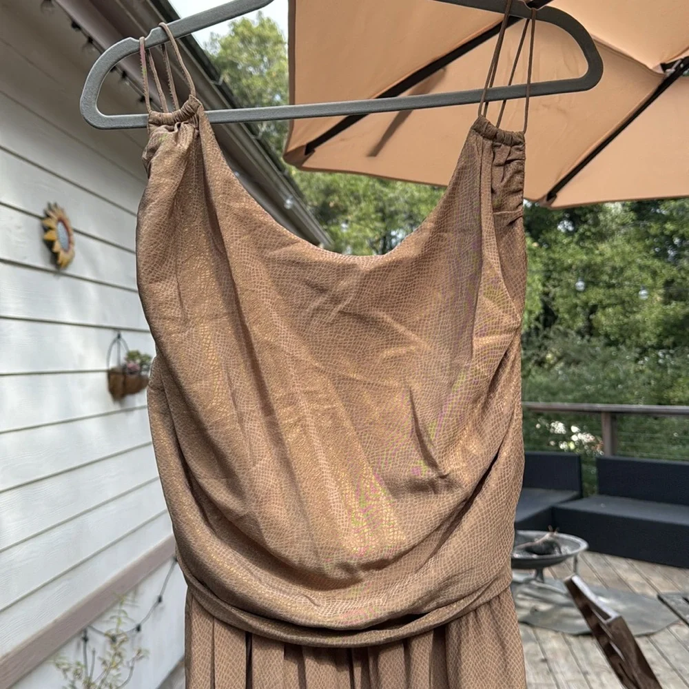 Nicholas K- Python Silk Dress In Gold - Picture 5 of 7